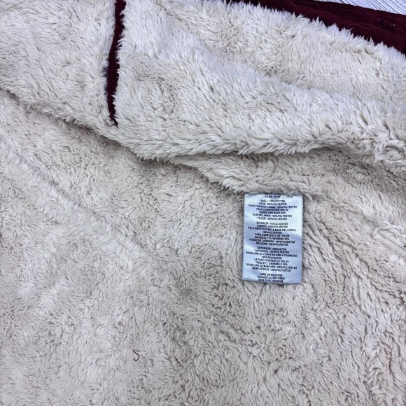 Levis Corduroy Sherpa-Lined Jacket With Hood Size Large Red & Gray - Picture 10 of 13